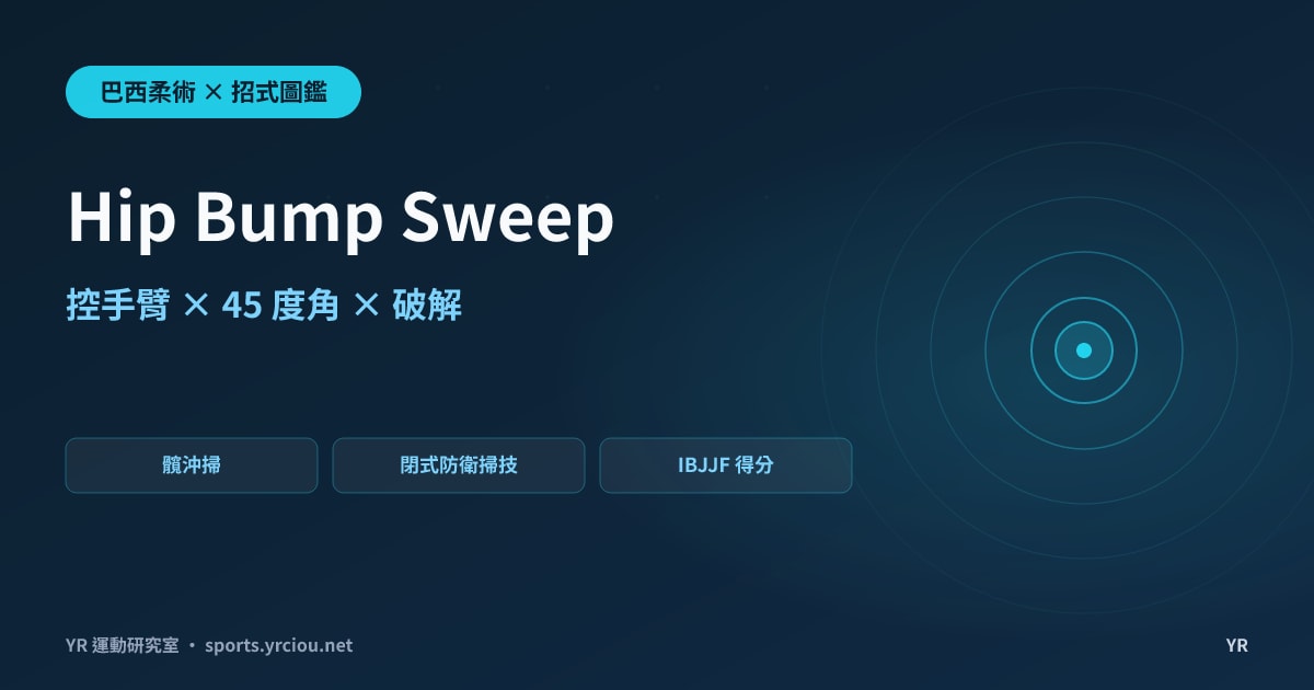 坐起來頂髖卻被一隻手撐住？Hip Bump Sweep 髖沖掃的控手臂、45 度角與破解完全拆解