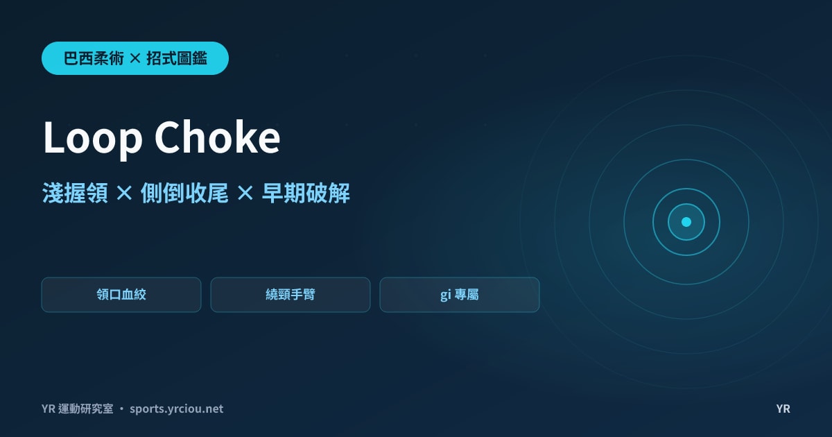 領子抓到了卻怎麼勒都不緊？Loop Choke 的淺握領、側倒收尾與早期破解完全拆解