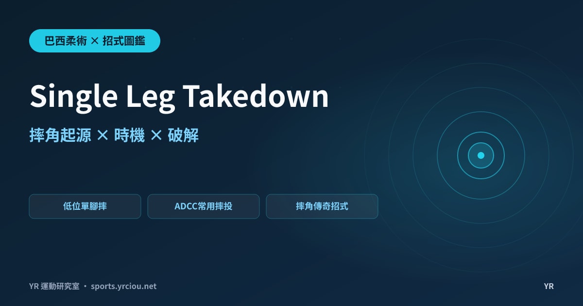 為什麼柔術比賽最愛用這招摔？Single Leg Takedown 摔角起源、時機與破解完全解析