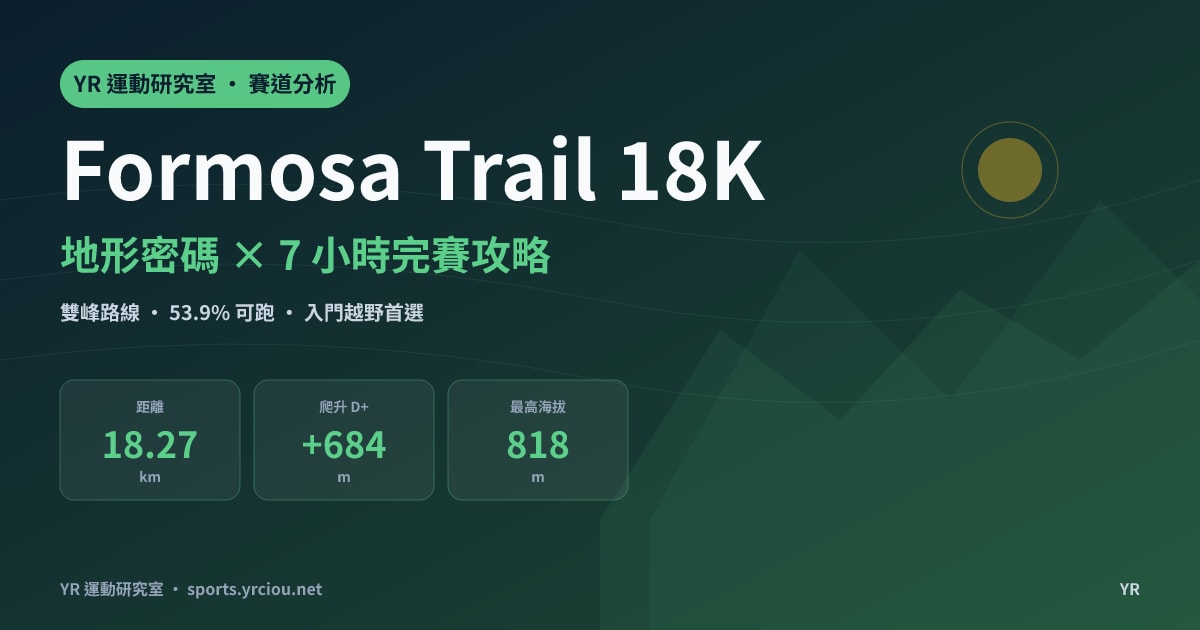 埔里 Formosa Trail 18K 賽道全解析：掌握地形密碼的 7 小時完賽攻略