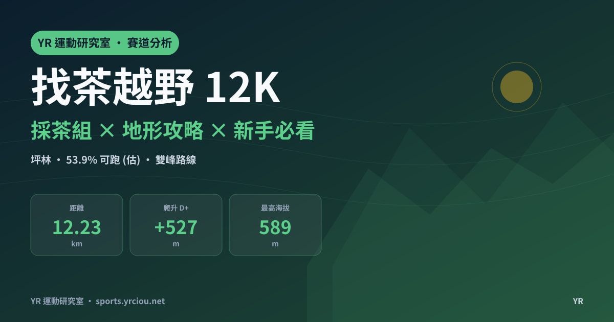 找茶越野 12K 採茶組賽道剖析：新手必看的地形攻略與配速建議